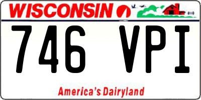 WI license plate 746VPI