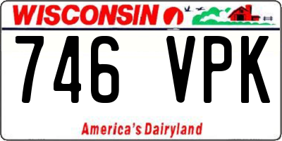 WI license plate 746VPK