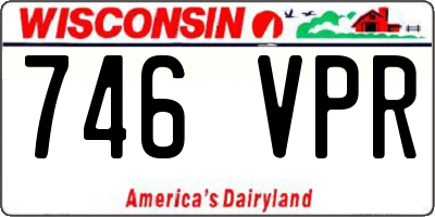 WI license plate 746VPR