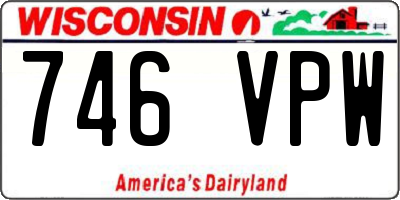 WI license plate 746VPW