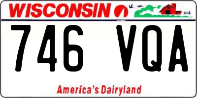WI license plate 746VQA