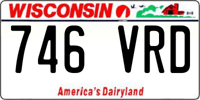WI license plate 746VRD