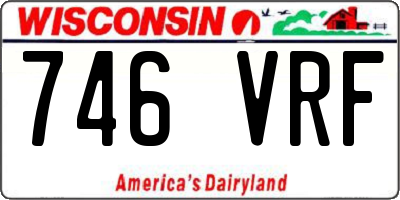 WI license plate 746VRF