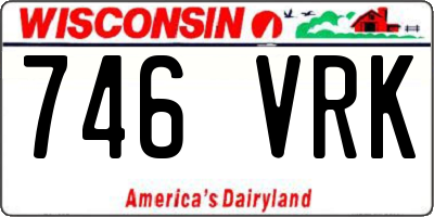 WI license plate 746VRK
