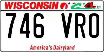 WI license plate 746VRO