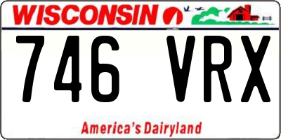 WI license plate 746VRX