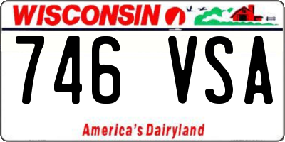 WI license plate 746VSA