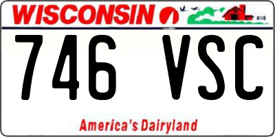 WI license plate 746VSC