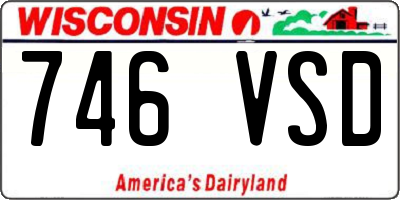 WI license plate 746VSD