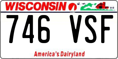 WI license plate 746VSF