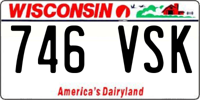 WI license plate 746VSK