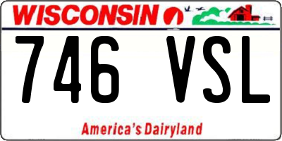 WI license plate 746VSL