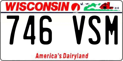 WI license plate 746VSM