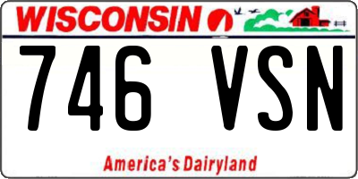 WI license plate 746VSN