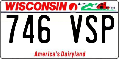 WI license plate 746VSP