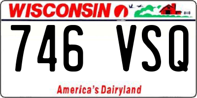 WI license plate 746VSQ