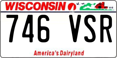 WI license plate 746VSR