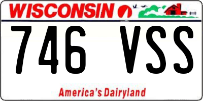 WI license plate 746VSS