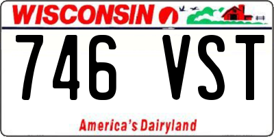 WI license plate 746VST