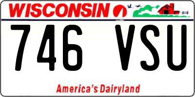 WI license plate 746VSU