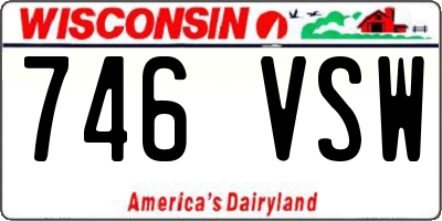 WI license plate 746VSW
