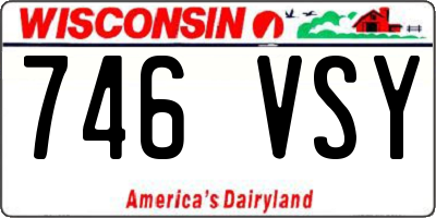 WI license plate 746VSY
