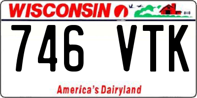 WI license plate 746VTK