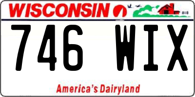 WI license plate 746WIX