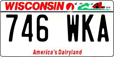 WI license plate 746WKA