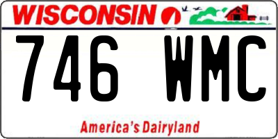 WI license plate 746WMC