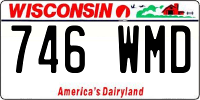 WI license plate 746WMD