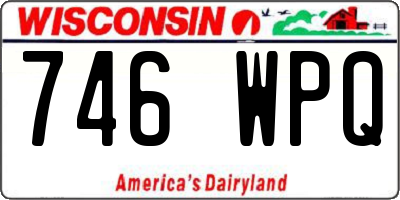 WI license plate 746WPQ