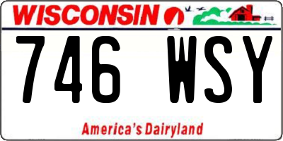 WI license plate 746WSY