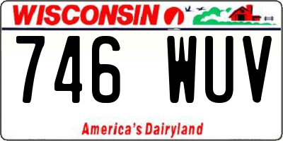 WI license plate 746WUV