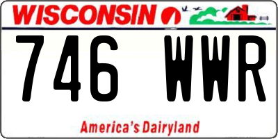 WI license plate 746WWR