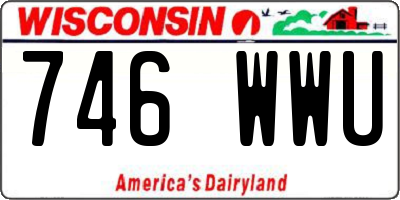 WI license plate 746WWU