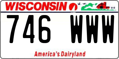 WI license plate 746WWW