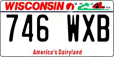 WI license plate 746WXB
