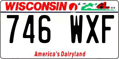 WI license plate 746WXF