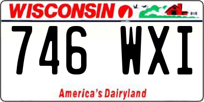 WI license plate 746WXI