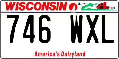 WI license plate 746WXL