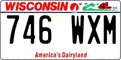WI license plate 746WXM