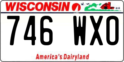 WI license plate 746WXO