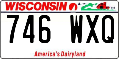 WI license plate 746WXQ
