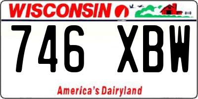 WI license plate 746XBW