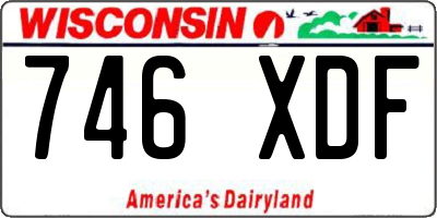 WI license plate 746XDF