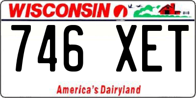 WI license plate 746XET