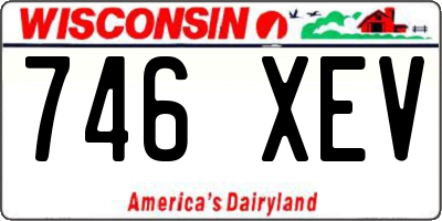 WI license plate 746XEV