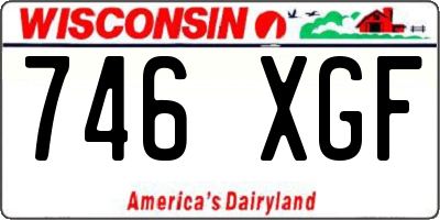 WI license plate 746XGF