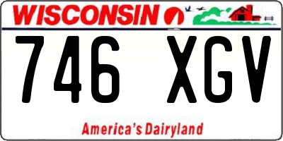 WI license plate 746XGV